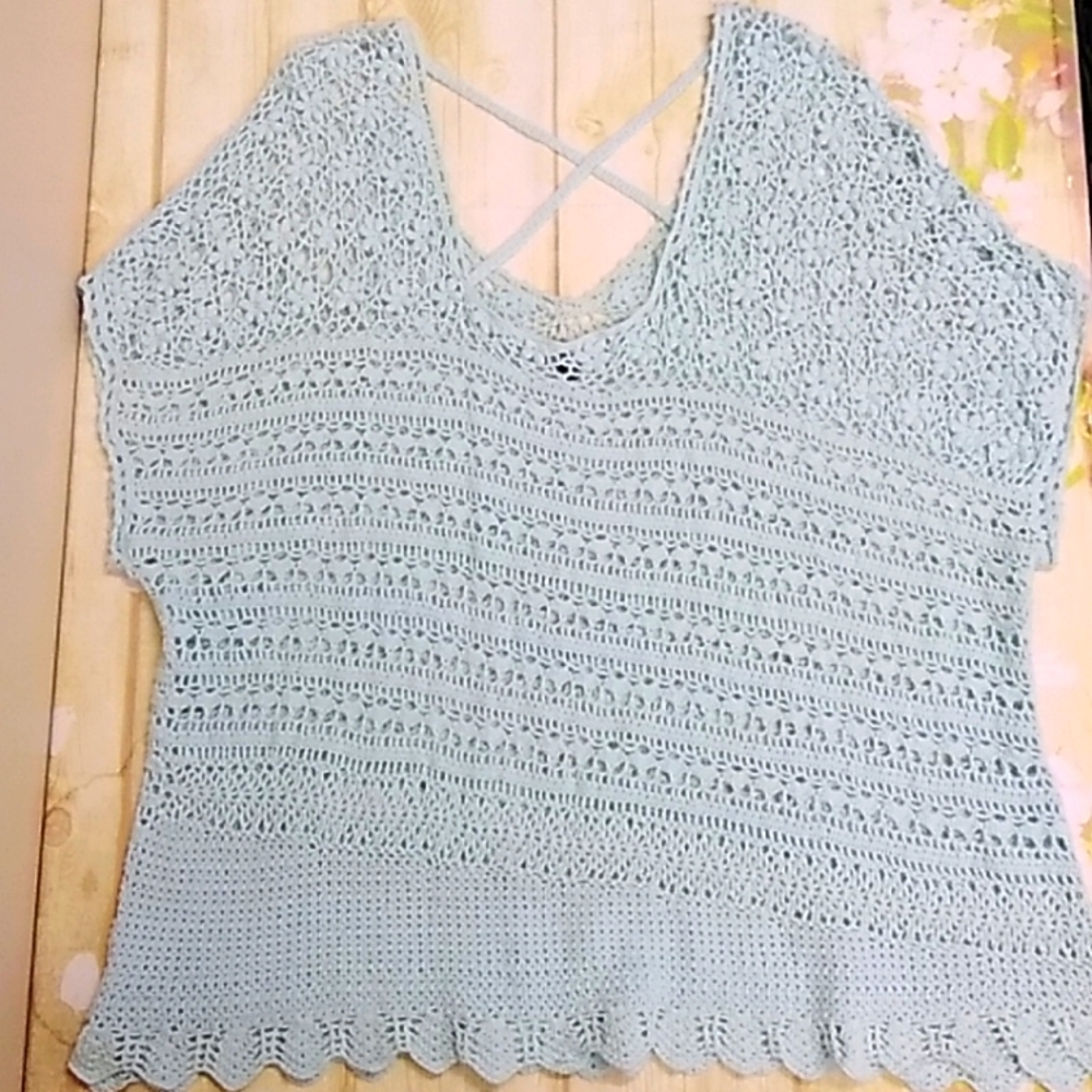 Denim 24/7 Women's Crochet Coverup 4017p